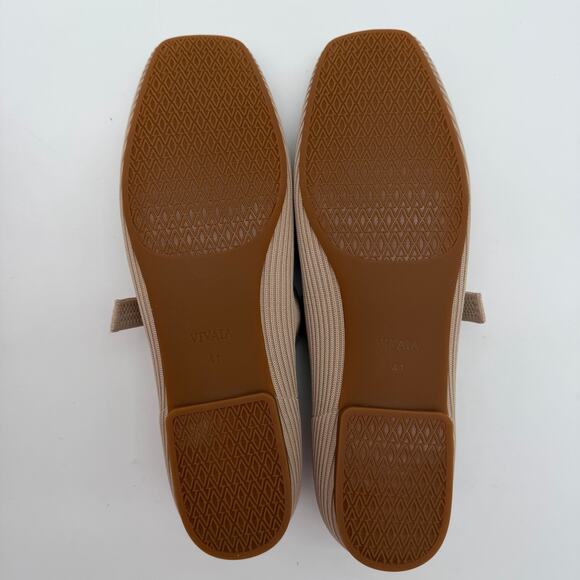 Vivaia Margot Mary Jane Comfort Old Money Washable Arch Support Flats Almond 9.5 - Picture 6 of 8